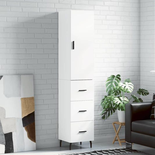 Hoge kast 34,5x34x180 cm bewerkt hout wit is nu te koop bij PeponiXL, paradijselijk wonen!