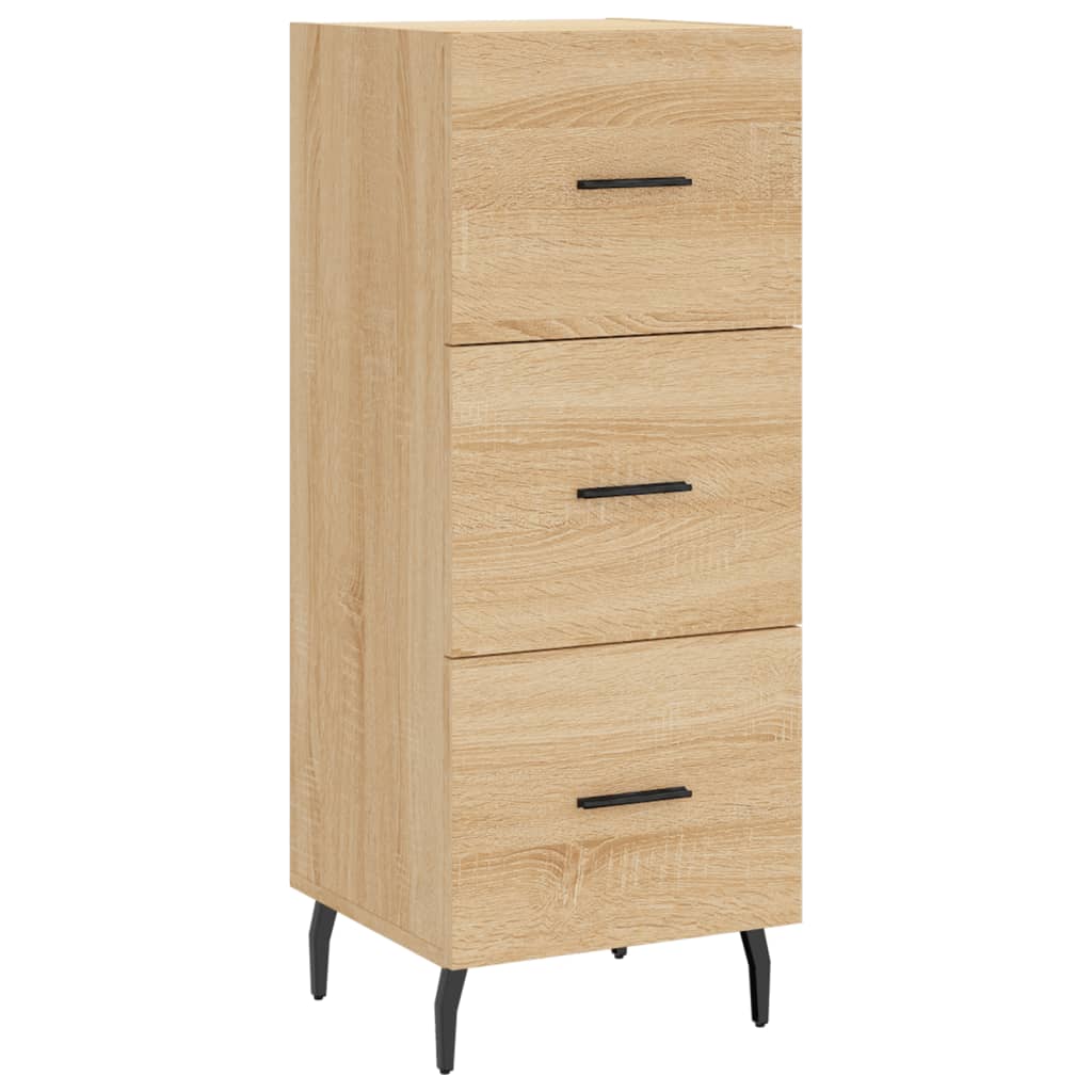 Hoge kast 34,5x34x180 cm bewerkt hout sonoma eikenkleurig is nu te koop bij PeponiXL, paradijselijk wonen!