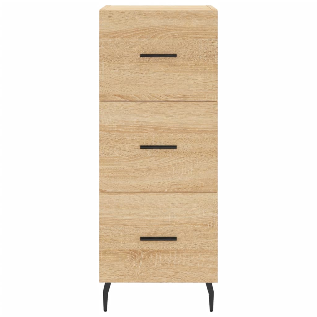 Hoge kast 34,5x34x180 cm bewerkt hout sonoma eikenkleurig is nu te koop bij PeponiXL, paradijselijk wonen!