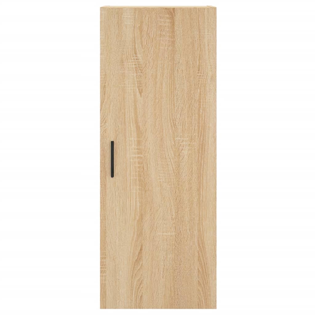 Hoge kast 34,5x34x180 cm bewerkt hout sonoma eikenkleurig is nu te koop bij PeponiXL, paradijselijk wonen!