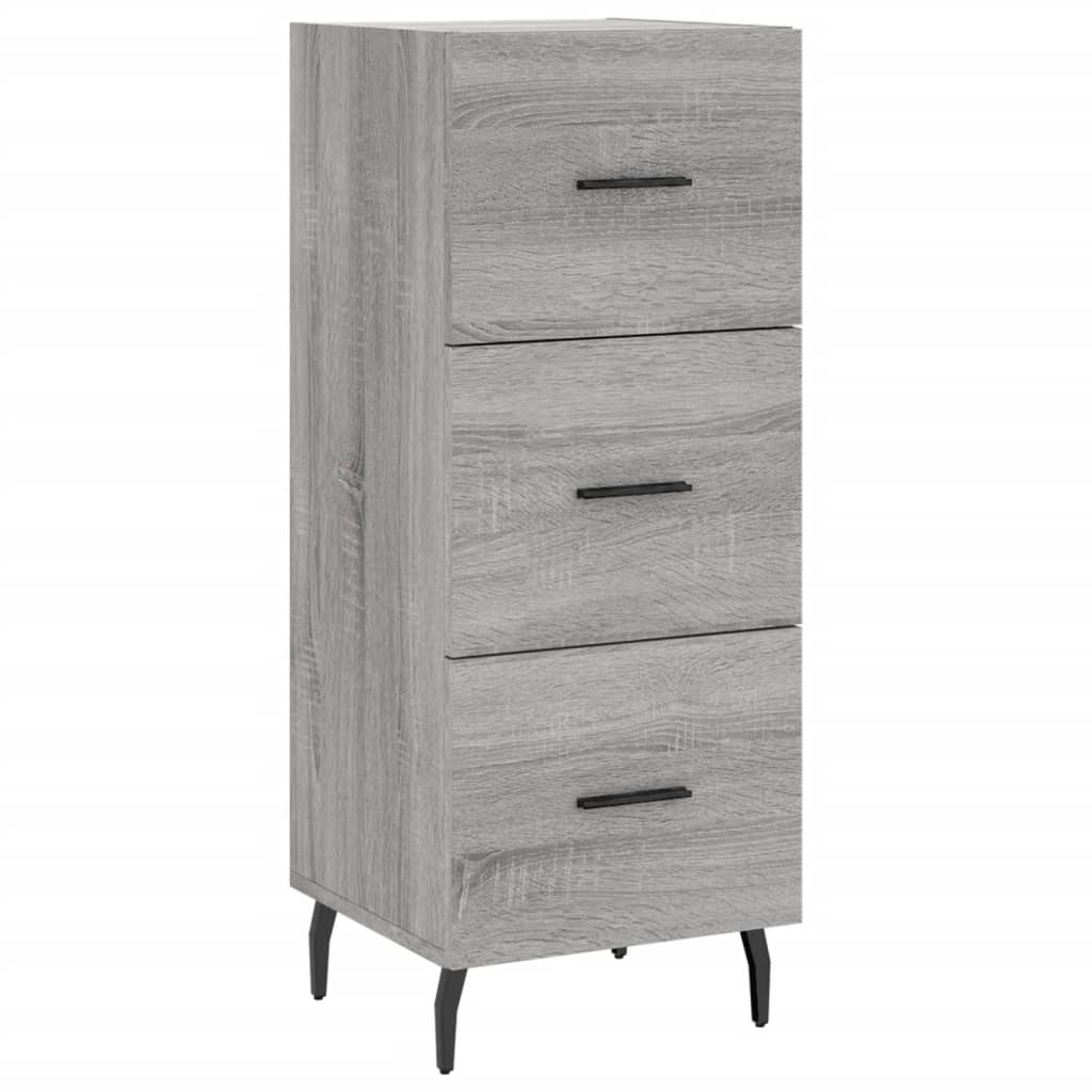 Hoge kast 34,5x34x180 cm bewerkt hout grijs sonoma eikenkleurig is nu te koop bij PeponiXL, paradijselijk wonen!