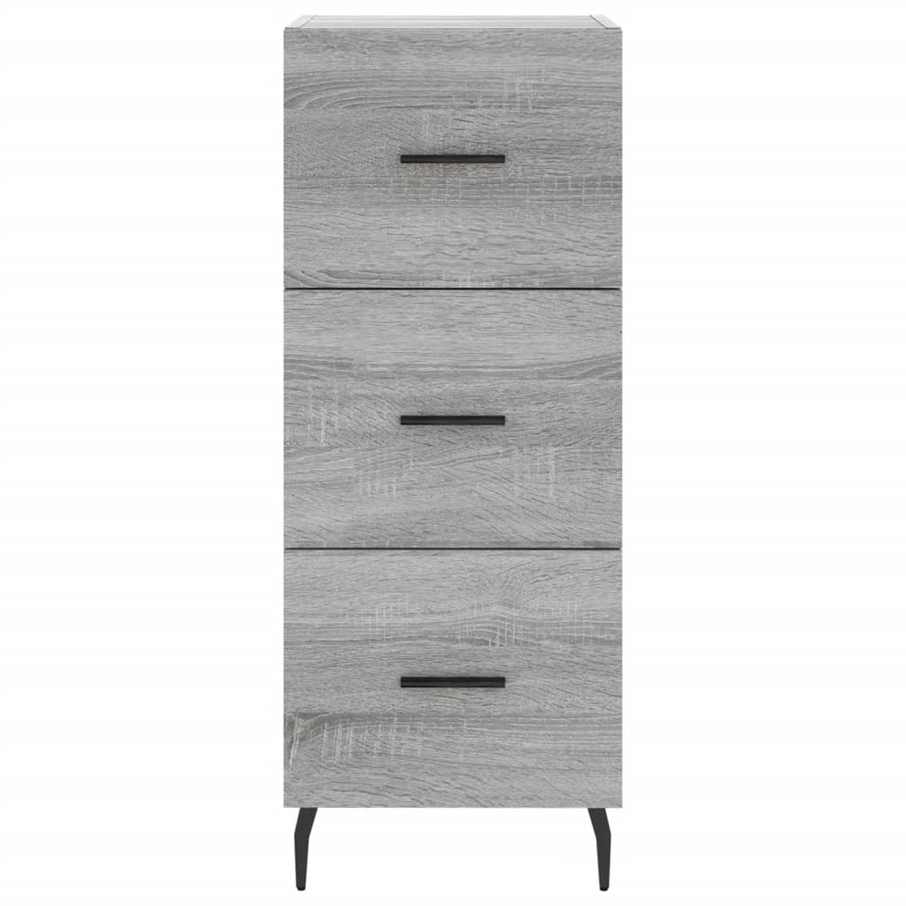 Hoge kast 34,5x34x180 cm bewerkt hout grijs sonoma eikenkleurig is nu te koop bij PeponiXL, paradijselijk wonen!