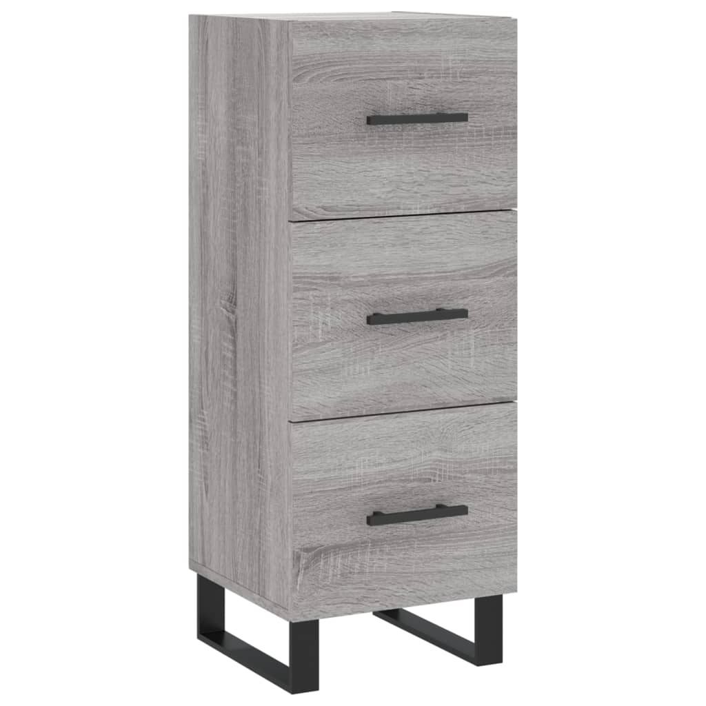 Hoge kast 34,5x34x180 cm bewerkt hout grijs sonoma eikenkleurig is nu te koop bij PeponiXL, paradijselijk wonen!