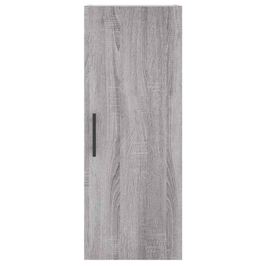 Hoge kast 34,5x34x180 cm bewerkt hout grijs sonoma eikenkleurig is nu te koop bij PeponiXL, paradijselijk wonen!