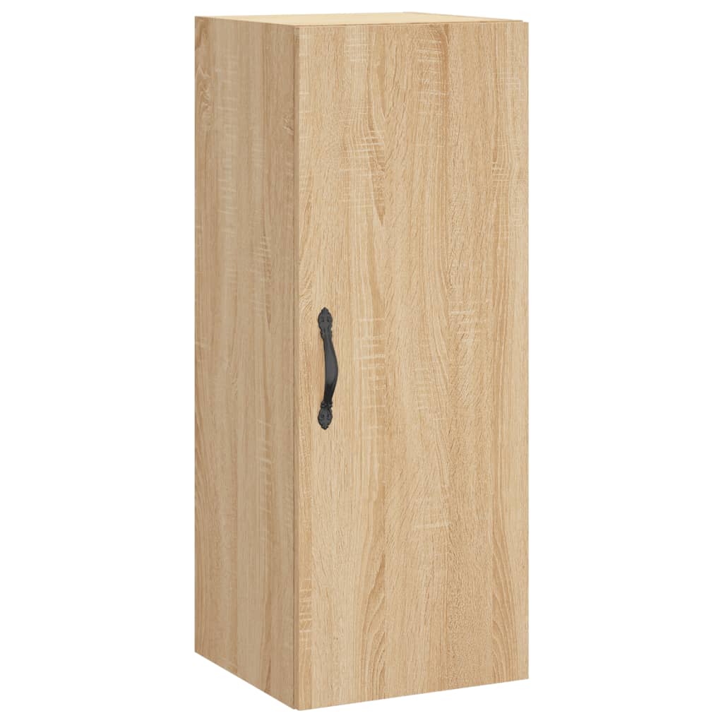 Hoge kast 34,5x34x180 cm bewerkt hout sonoma eikenkleurig is nu te koop bij PeponiXL, paradijselijk wonen!
