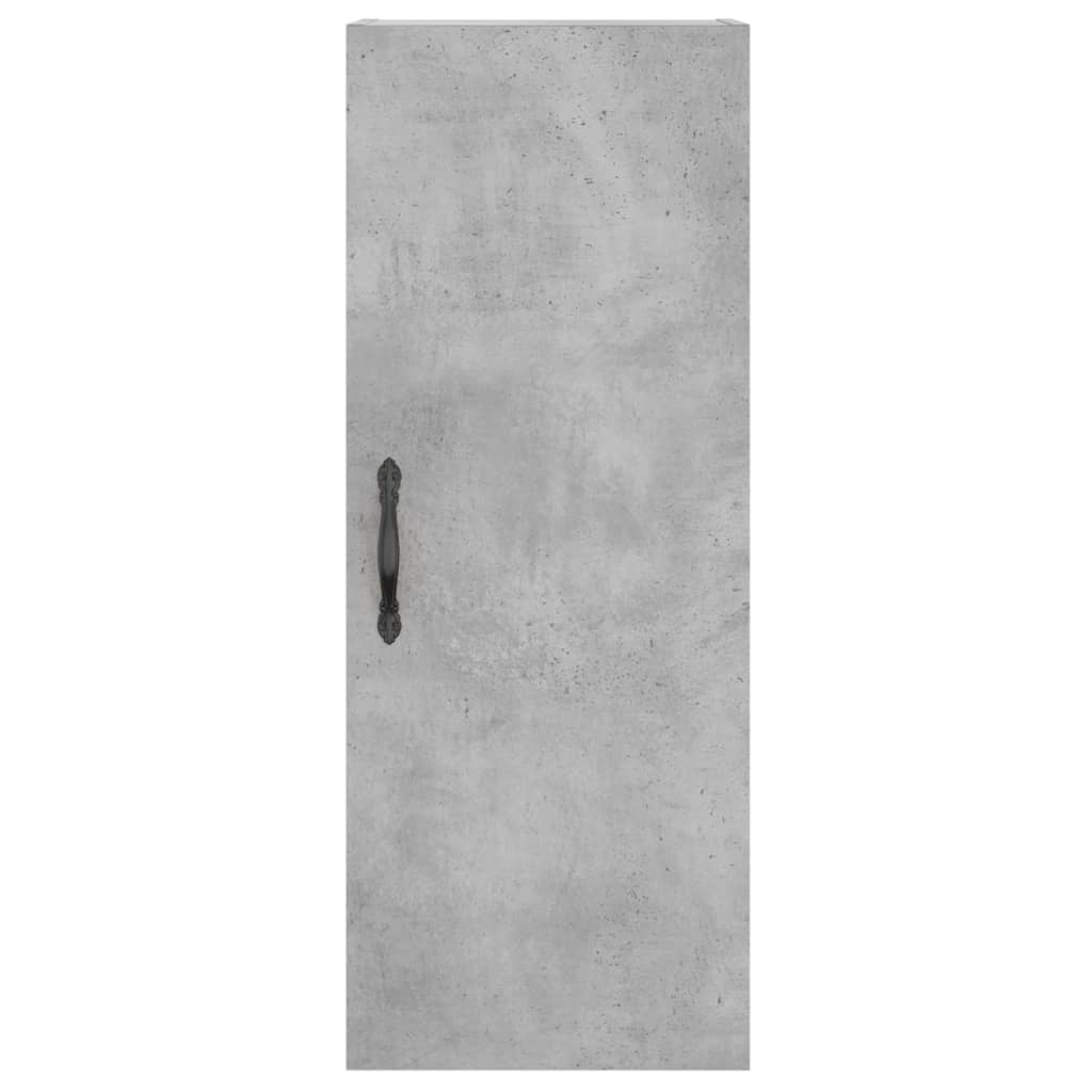 Hoge kast 34,5x34x180 cm bewerkt hout betongrijs is nu te koop bij PeponiXL, paradijselijk wonen!