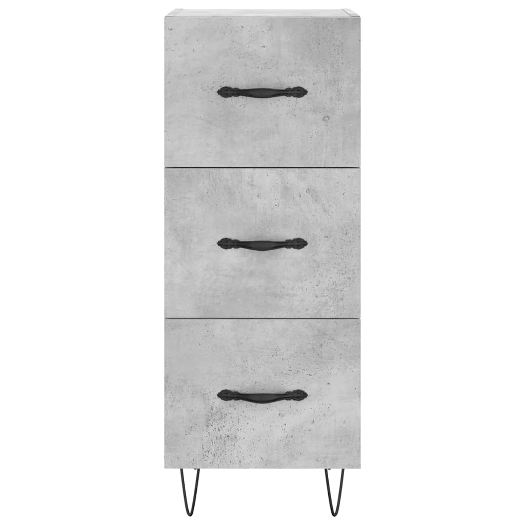 Hoge kast 34,5x34x180 cm bewerkt hout betongrijs is nu te koop bij PeponiXL, paradijselijk wonen!