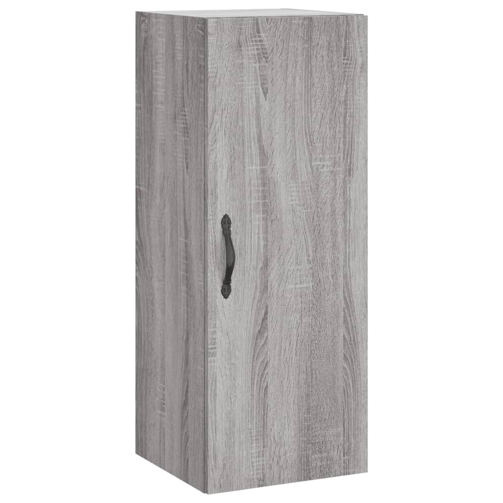 Hoge kast 34,5x34x180 cm bewerkt hout grijs sonoma eikenkleurig is nu te koop bij PeponiXL, paradijselijk wonen!