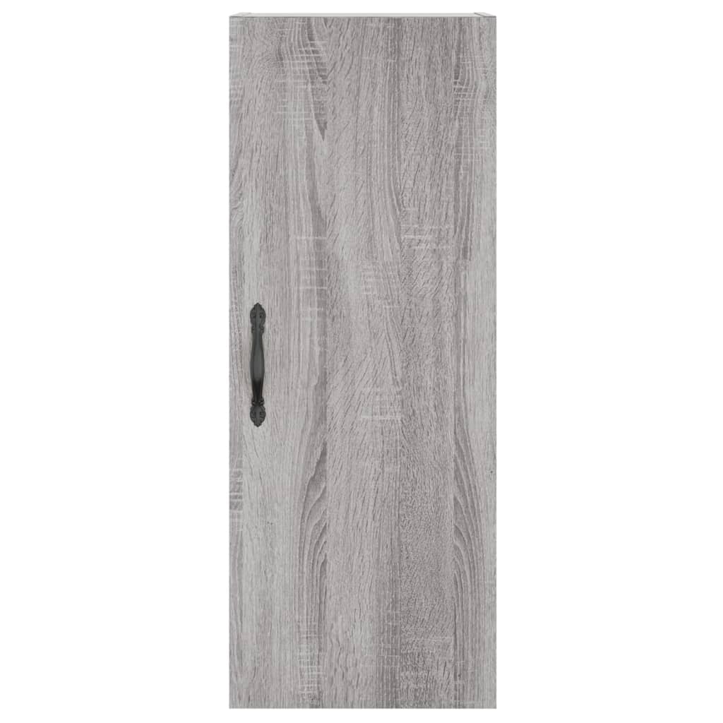 Hoge kast 34,5x34x180 cm bewerkt hout grijs sonoma eikenkleurig is nu te koop bij PeponiXL, paradijselijk wonen!