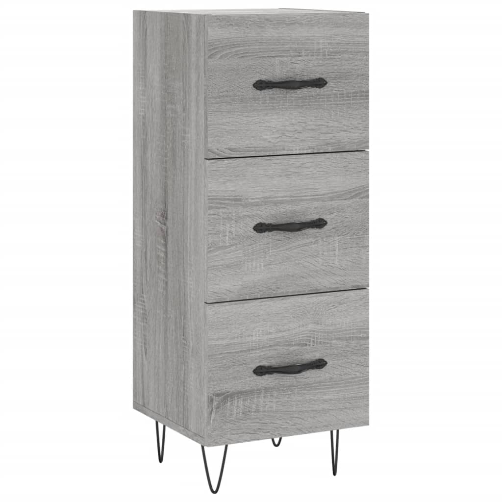 Hoge kast 34,5x34x180 cm bewerkt hout grijs sonoma eikenkleurig is nu te koop bij PeponiXL, paradijselijk wonen!
