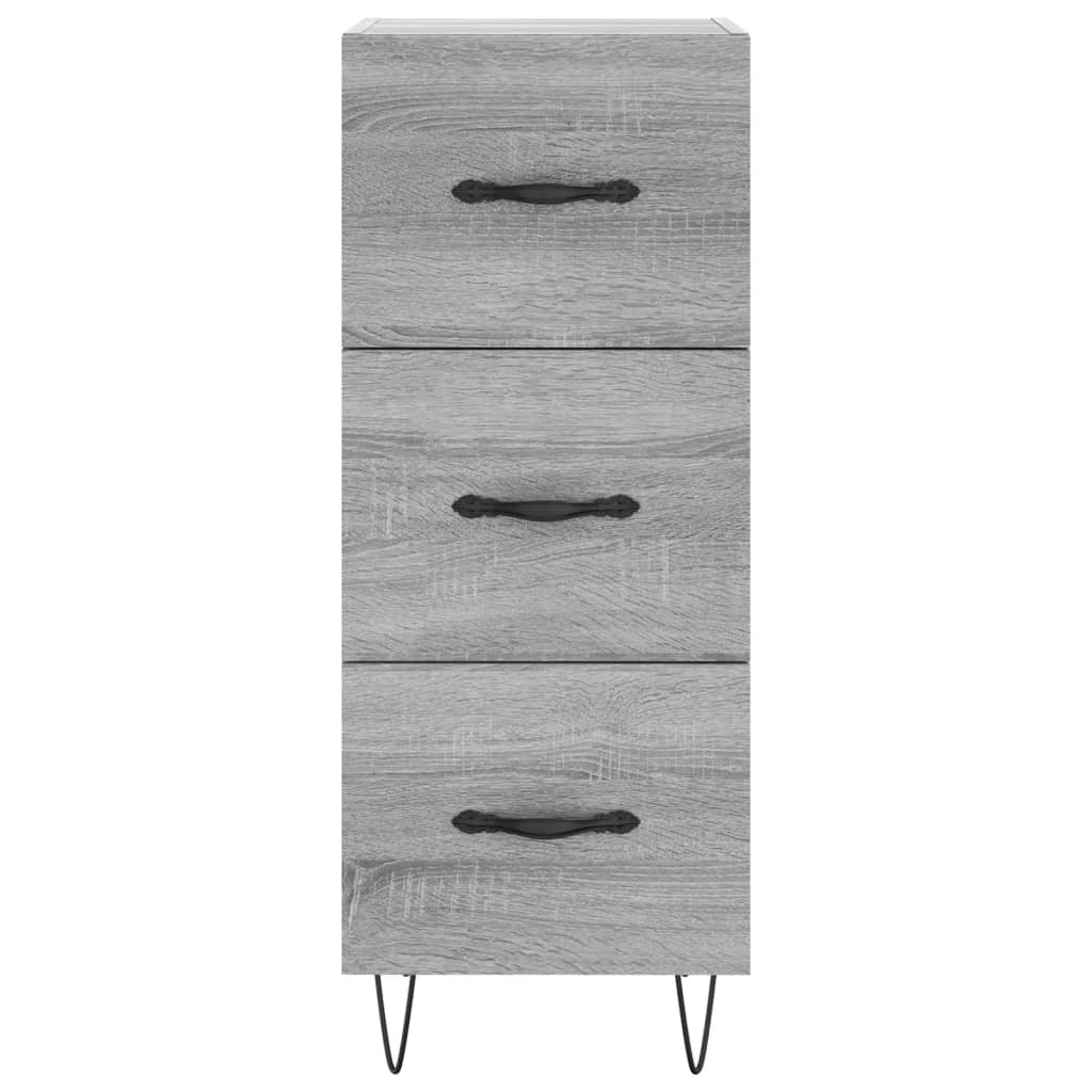 Hoge kast 34,5x34x180 cm bewerkt hout grijs sonoma eikenkleurig is nu te koop bij PeponiXL, paradijselijk wonen!