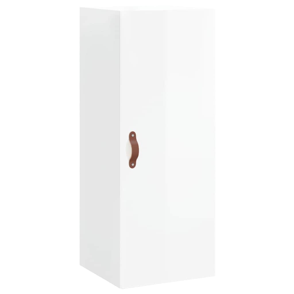 Hoge kast 34,5x34x180 cm bewerkt hout hoogglans wit is nu te koop bij PeponiXL, paradijselijk wonen!
