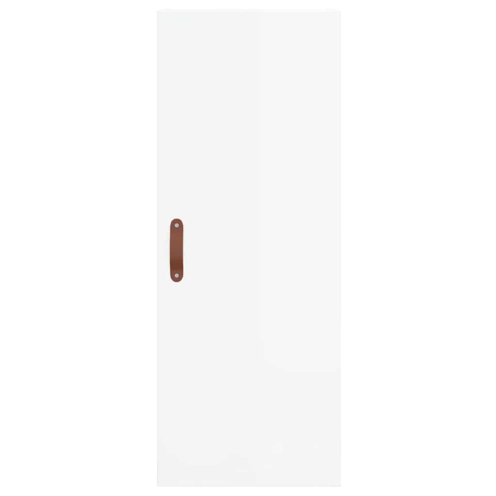 Hoge kast 34,5x34x180 cm bewerkt hout hoogglans wit is nu te koop bij PeponiXL, paradijselijk wonen!