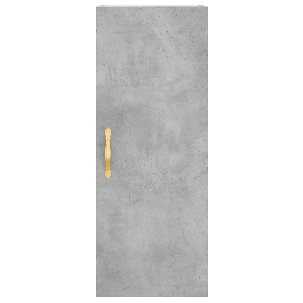 Hoge kast 34,5x34x180 cm bewerkt hout betongrijs is nu te koop bij PeponiXL, paradijselijk wonen!