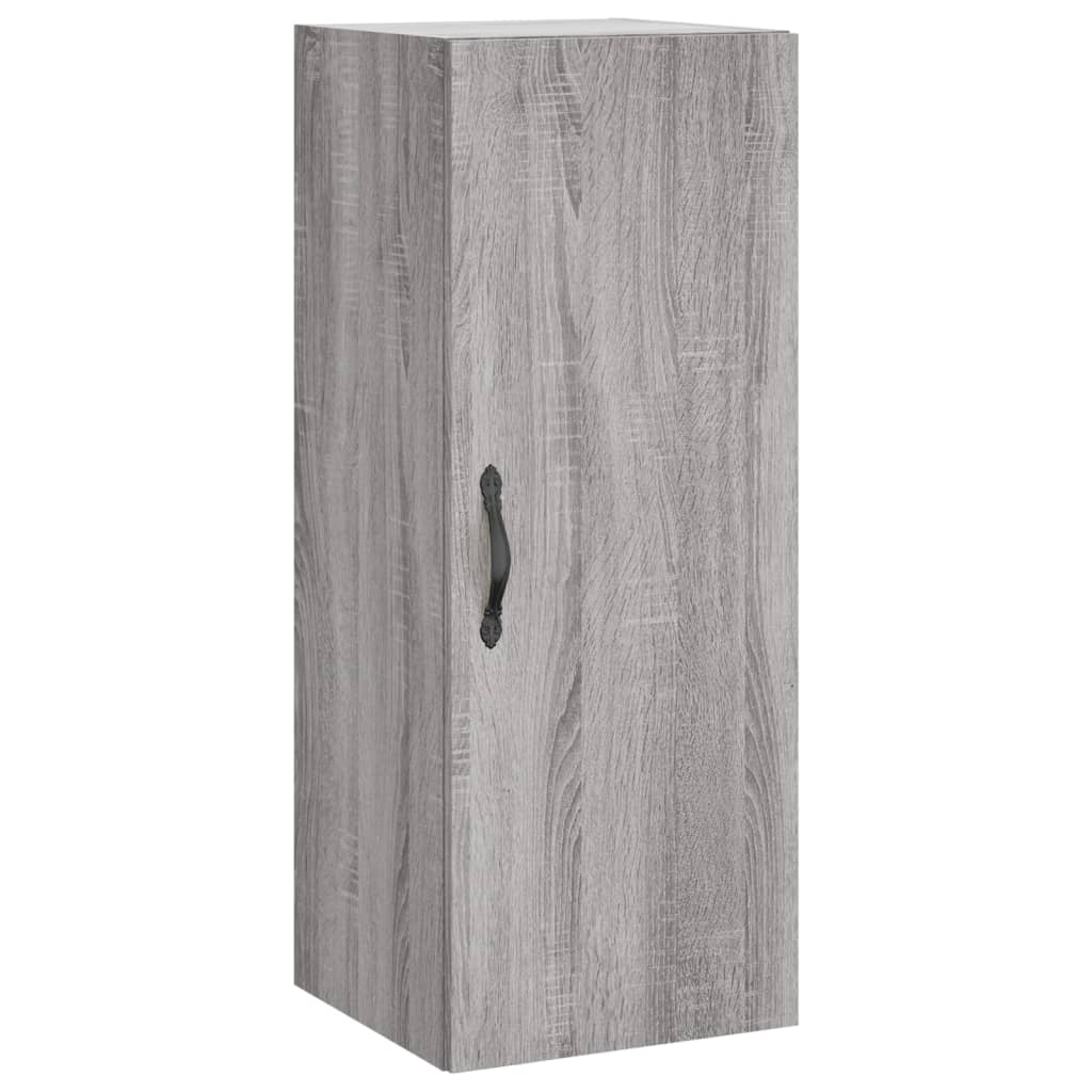Hoge kast 34,5x34x180 cm bewerkt hout grijs sonoma eikenkleurig is nu te koop bij PeponiXL, paradijselijk wonen!