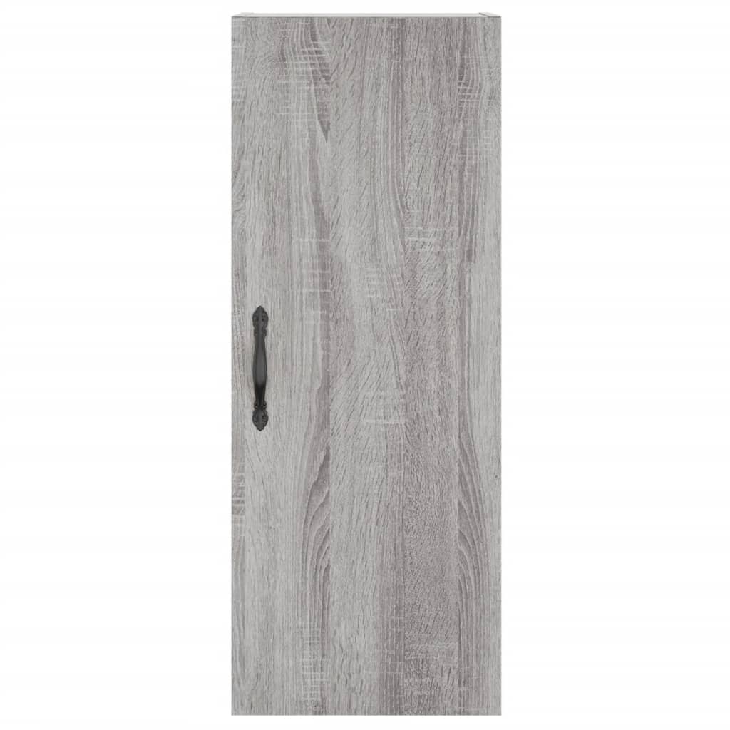 Hoge kast 34,5x34x180 cm bewerkt hout grijs sonoma eikenkleurig is nu te koop bij PeponiXL, paradijselijk wonen!