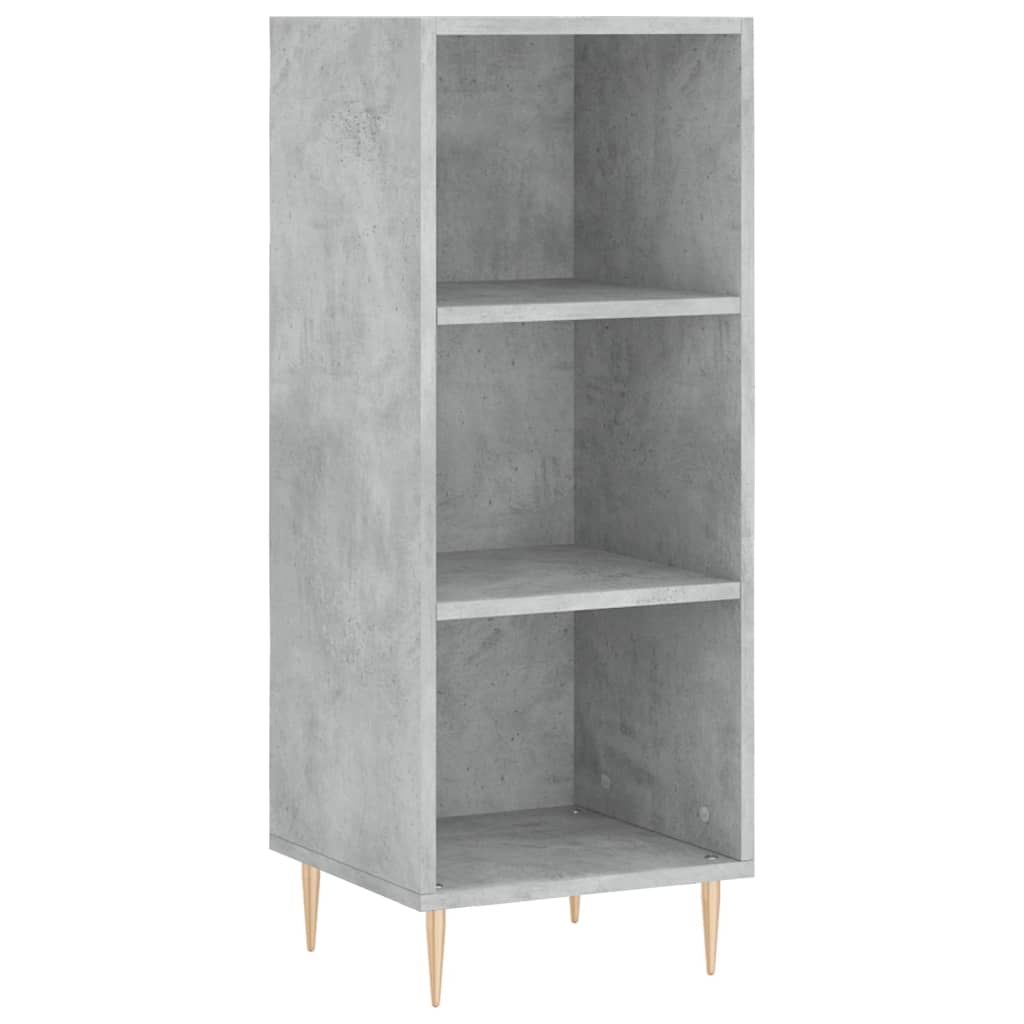 Hoge kast 34,5x34x180 cm bewerkt hout betongrijs is nu te koop bij PeponiXL, paradijselijk wonen!