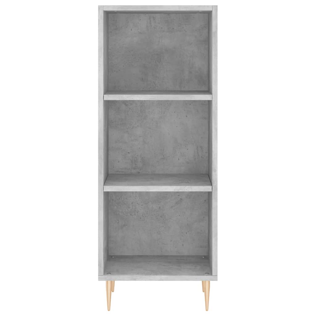 Hoge kast 34,5x34x180 cm bewerkt hout betongrijs is nu te koop bij PeponiXL, paradijselijk wonen!