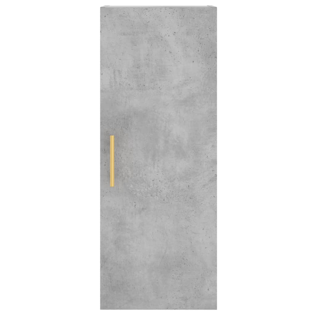 Hoge kast 34,5x34x180 cm bewerkt hout betongrijs is nu te koop bij PeponiXL, paradijselijk wonen!