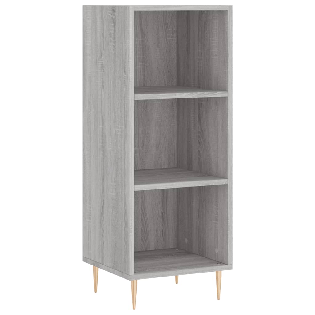 Hoge kast 34,5x34x180 cm bewerkt hout grijs sonoma eikenkleurig is nu te koop bij PeponiXL, paradijselijk wonen!