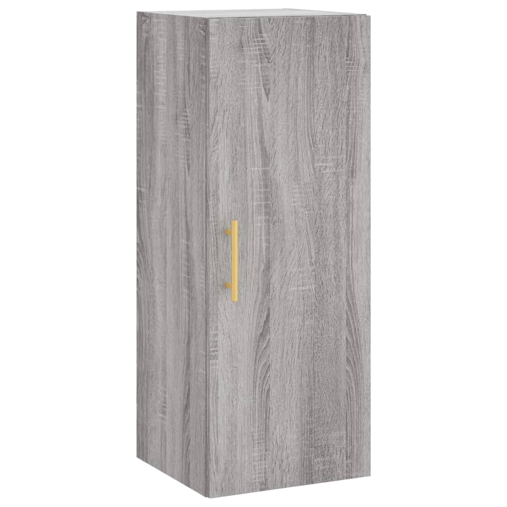Hoge kast 34,5x34x180 cm bewerkt hout grijs sonoma eikenkleurig is nu te koop bij PeponiXL, paradijselijk wonen!
