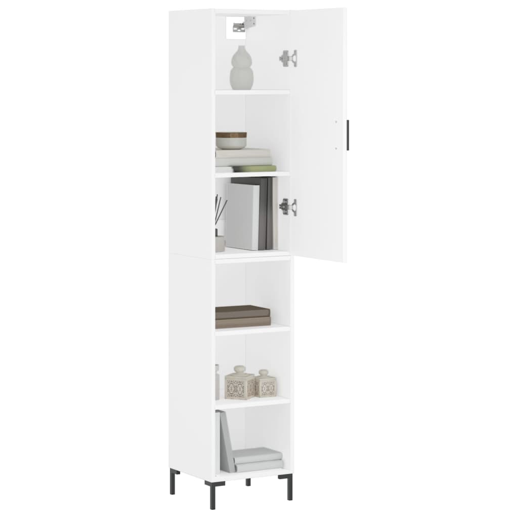 Hoge kast 34,5x34x180 cm bewerkt hout wit is nu te koop bij PeponiXL, paradijselijk wonen!