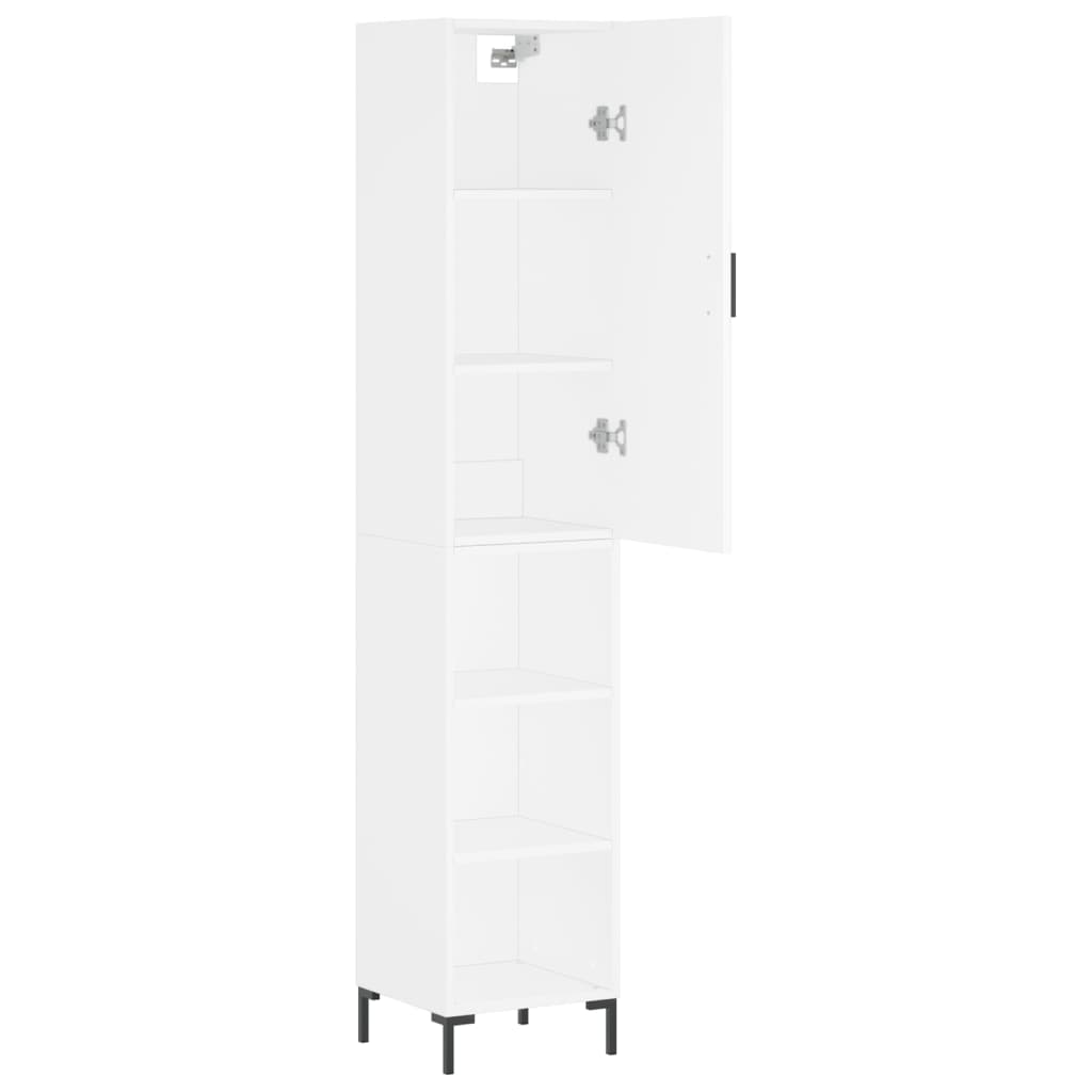 Hoge kast 34,5x34x180 cm bewerkt hout wit is nu te koop bij PeponiXL, paradijselijk wonen!