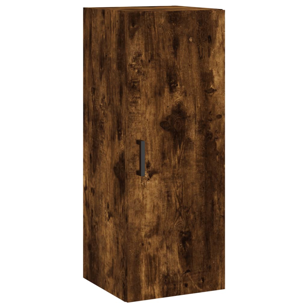 Hoge kast 34,5x34x180 cm bewerkt hout gerookt eikenkleurig is nu te koop bij PeponiXL, paradijselijk wonen!