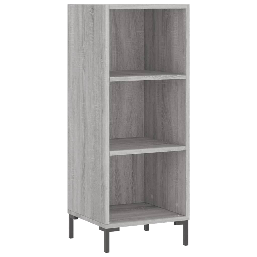 Hoge kast 34,5x34x180 cm bewerkt hout grijs sonoma eikenkleurig is nu te koop bij PeponiXL, paradijselijk wonen!