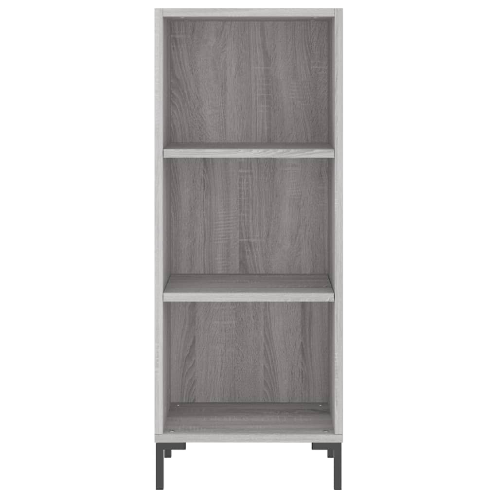 Hoge kast 34,5x34x180 cm bewerkt hout grijs sonoma eikenkleurig is nu te koop bij PeponiXL, paradijselijk wonen!