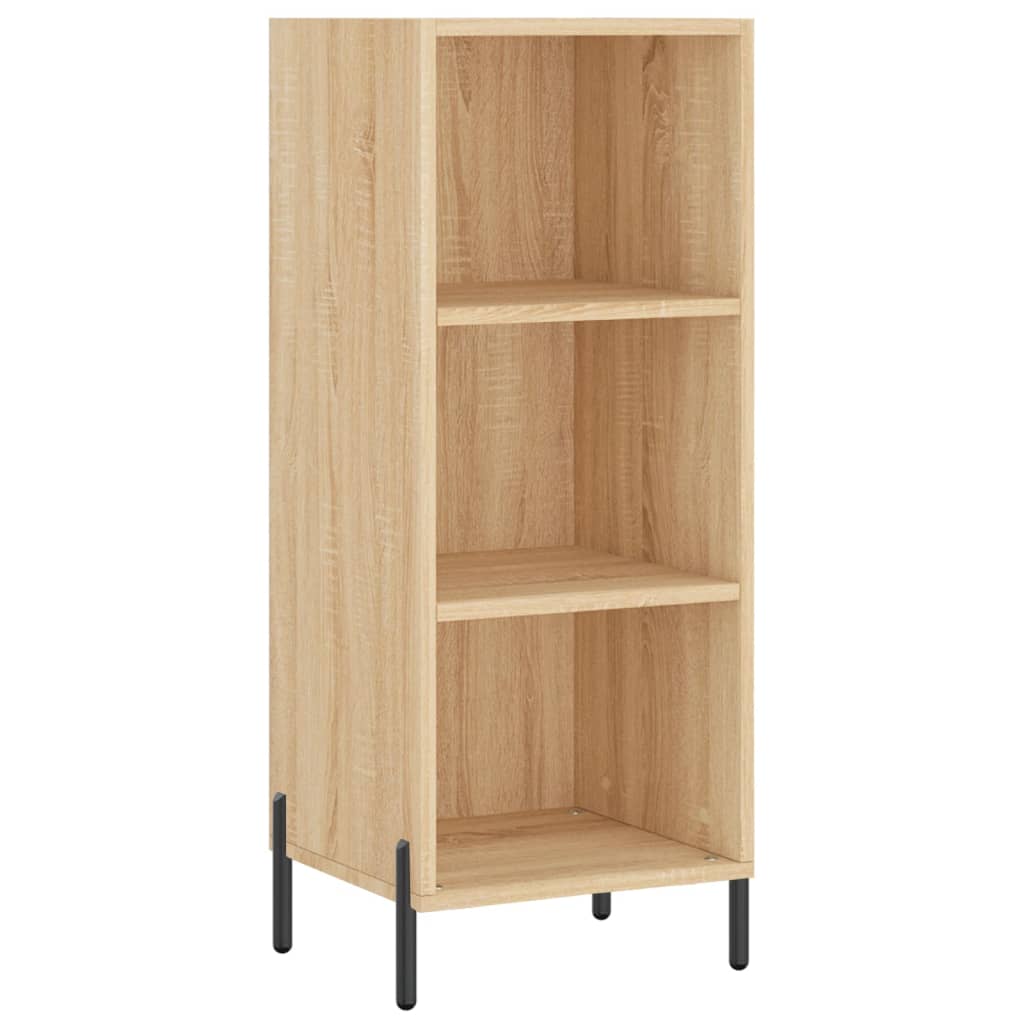 Hoge kast 34,5x34x180 cm bewerkt hout sonoma eikenkleurig is nu te koop bij PeponiXL, paradijselijk wonen!