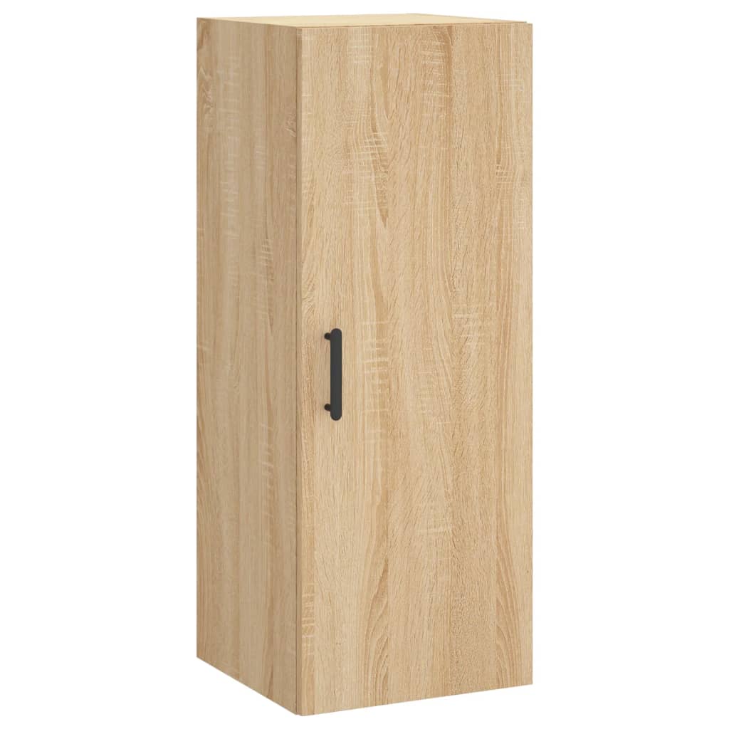 Hoge kast 34,5x34x180 cm bewerkt hout sonoma eikenkleurig is nu te koop bij PeponiXL, paradijselijk wonen!