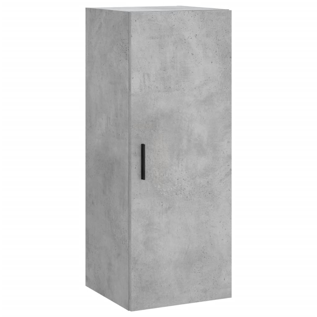 Hoge kast 34,5x34x180 cm bewerkt hout betongrijs is nu te koop bij PeponiXL, paradijselijk wonen!