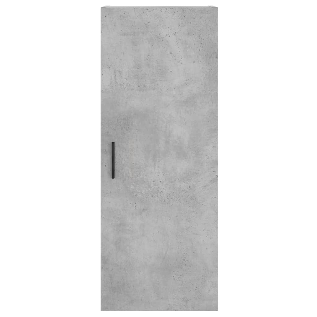 Hoge kast 34,5x34x180 cm bewerkt hout betongrijs is nu te koop bij PeponiXL, paradijselijk wonen!