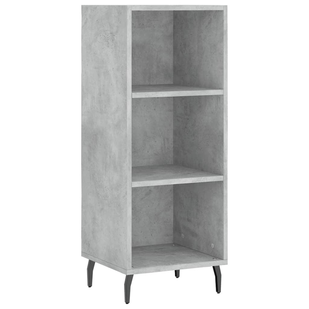Hoge kast 34,5x34x180 cm bewerkt hout betongrijs is nu te koop bij PeponiXL, paradijselijk wonen!