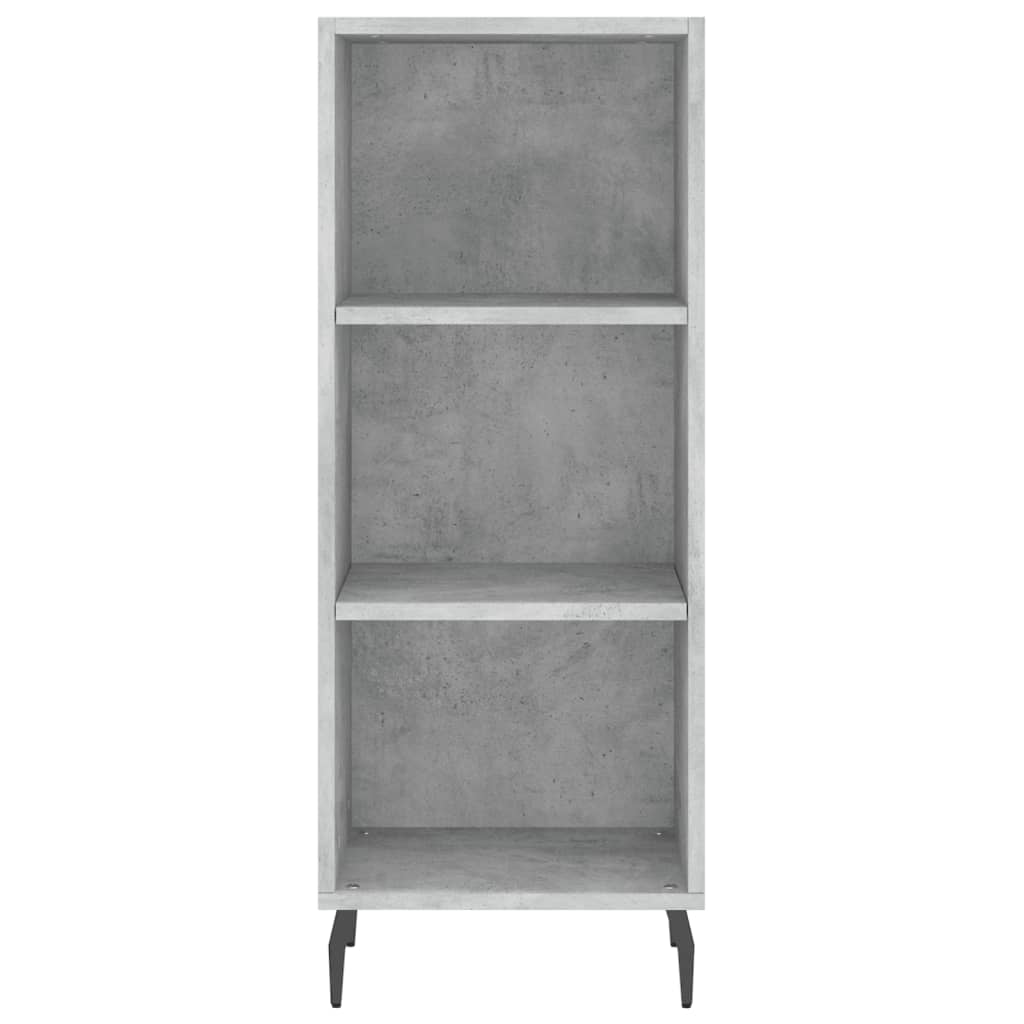 Hoge kast 34,5x34x180 cm bewerkt hout betongrijs is nu te koop bij PeponiXL, paradijselijk wonen!