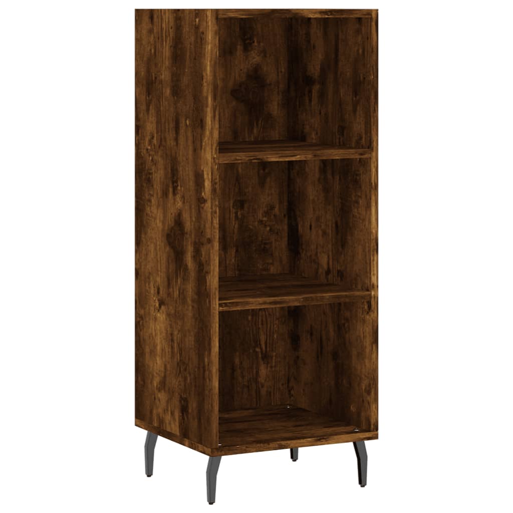 Hoge kast 34,5x34x180 cm bewerkt hout gerookt eikenkleurig is nu te koop bij PeponiXL, paradijselijk wonen!