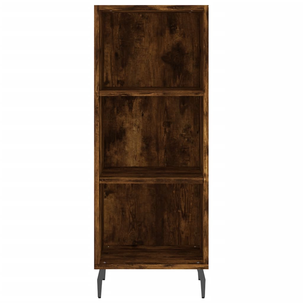 Hoge kast 34,5x34x180 cm bewerkt hout gerookt eikenkleurig is nu te koop bij PeponiXL, paradijselijk wonen!