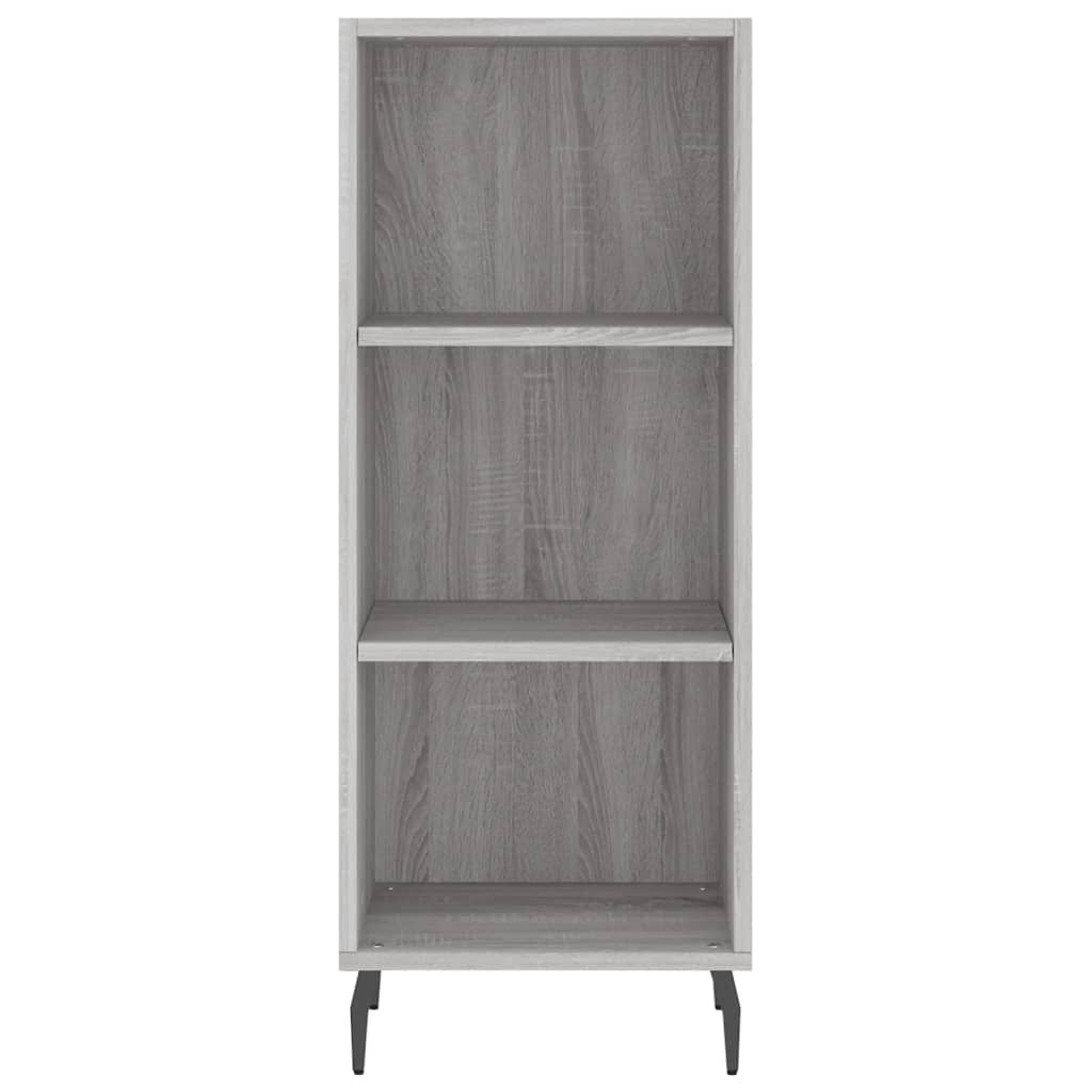 Hoge kast 34,5x34x180 cm bewerkt hout grijs sonoma eikenkleurig is nu te koop bij PeponiXL, paradijselijk wonen!