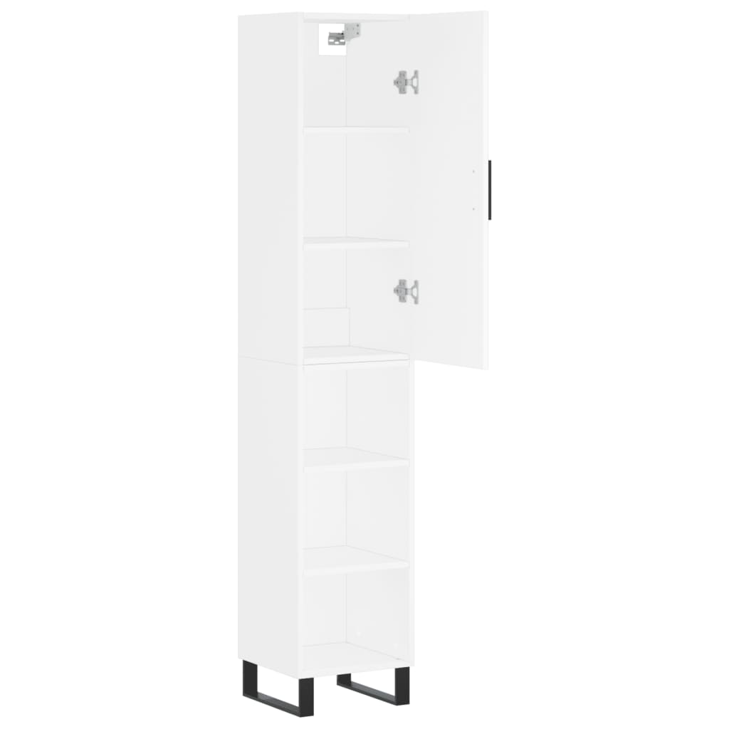 Hoge kast 34,5x34x180 cm bewerkt hout wit is nu te koop bij PeponiXL, paradijselijk wonen!