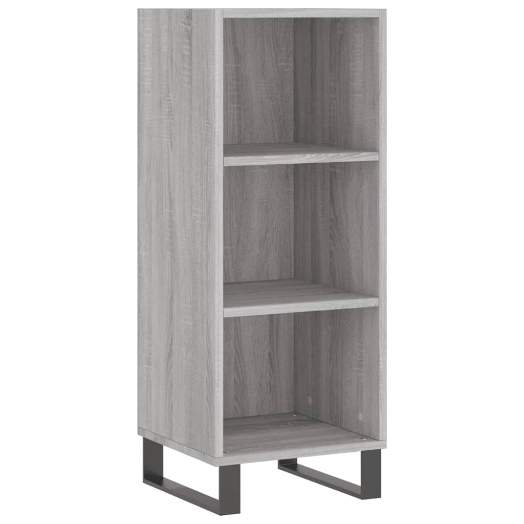 Hoge kast 34,5x34x180 cm bewerkt hout grijs sonoma eikenkleurig is nu te koop bij PeponiXL, paradijselijk wonen!