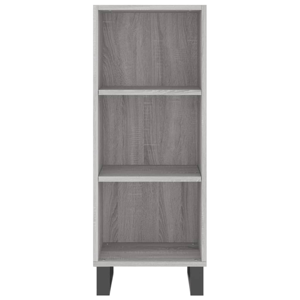 Hoge kast 34,5x34x180 cm bewerkt hout grijs sonoma eikenkleurig is nu te koop bij PeponiXL, paradijselijk wonen!