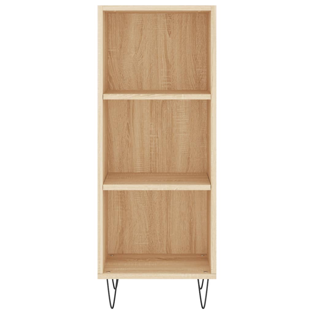 Hoge kast 34,5x34x180 cm bewerkt hout sonoma eikenkleurig is nu te koop bij PeponiXL, paradijselijk wonen!