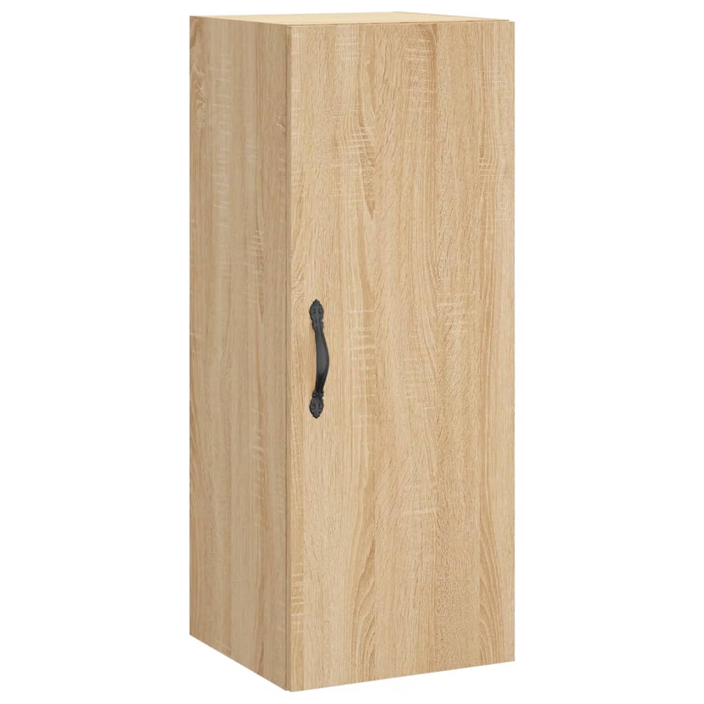 Hoge kast 34,5x34x180 cm bewerkt hout sonoma eikenkleurig is nu te koop bij PeponiXL, paradijselijk wonen!