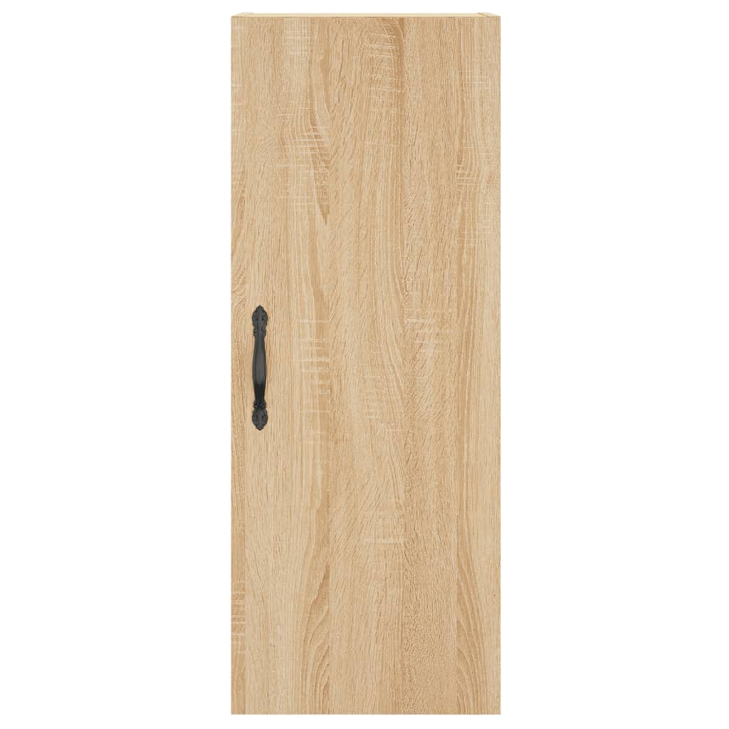 Hoge kast 34,5x34x180 cm bewerkt hout sonoma eikenkleurig is nu te koop bij PeponiXL, paradijselijk wonen!