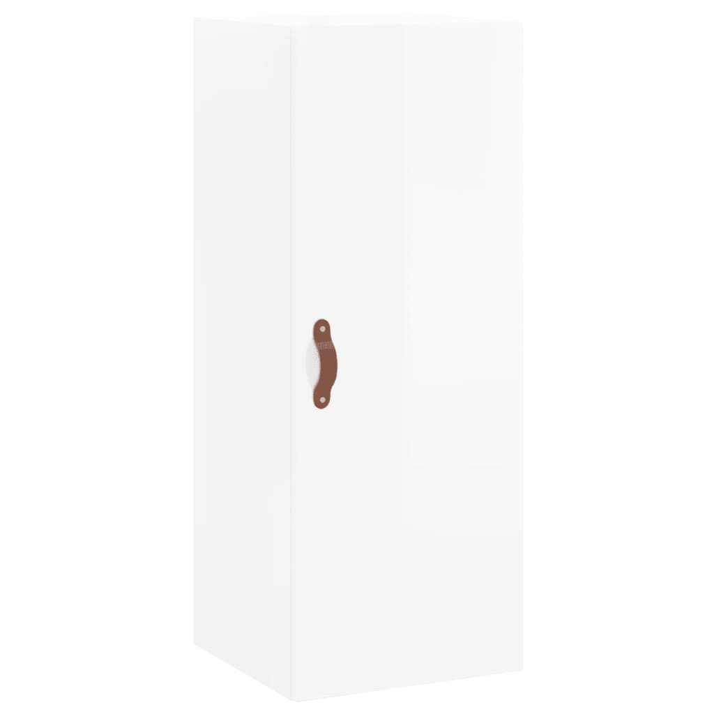Hoge kast 34,5x34x180 cm bewerkt hout hoogglans wit is nu te koop bij PeponiXL, paradijselijk wonen!
