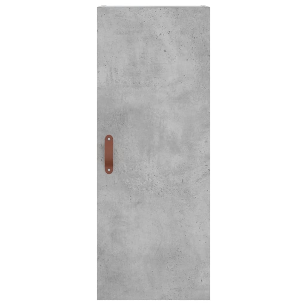 Hoge kast 34,5x34x180 cm bewerkt hout betongrijs is nu te koop bij PeponiXL, paradijselijk wonen!