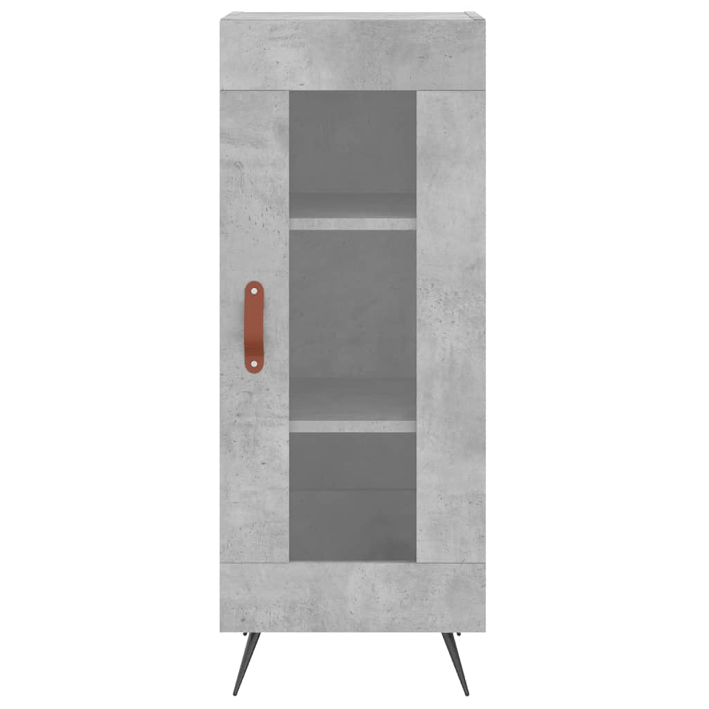 Hoge kast 34,5x34x180 cm bewerkt hout betongrijs is nu te koop bij PeponiXL, paradijselijk wonen!