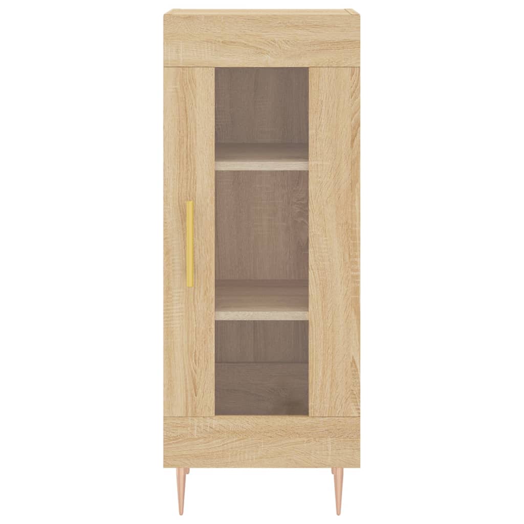 Hoge kast 34,5x34x180 cm bewerkt hout sonoma eikenkleurig is nu te koop bij PeponiXL, paradijselijk wonen!