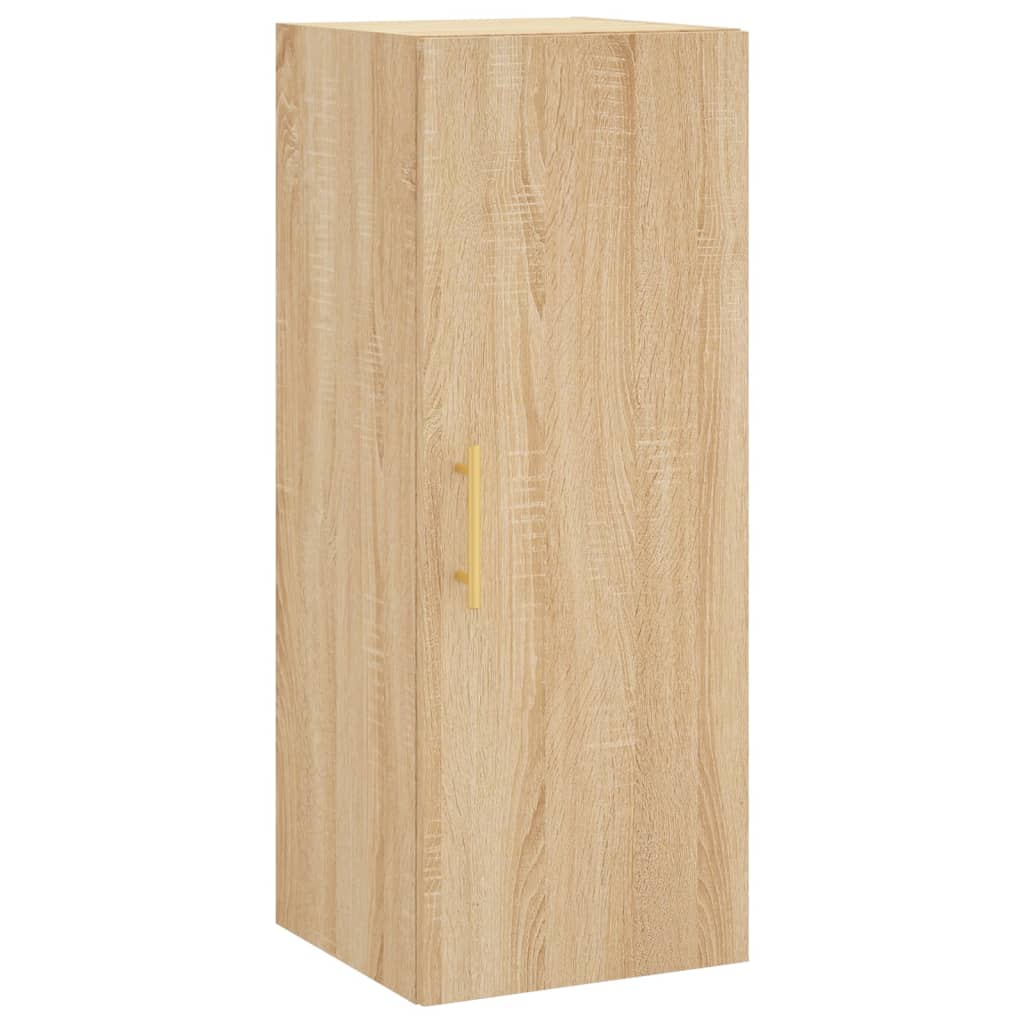 Hoge kast 34,5x34x180 cm bewerkt hout sonoma eikenkleurig is nu te koop bij PeponiXL, paradijselijk wonen!
